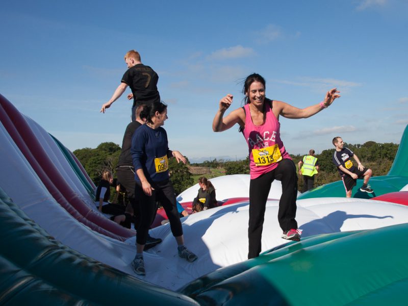 A bouncy inflatable at Gung-Ho! Newcastle