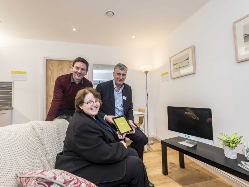 MP Rosie Cooper at the opening of Extreme Low Energy's new modular home