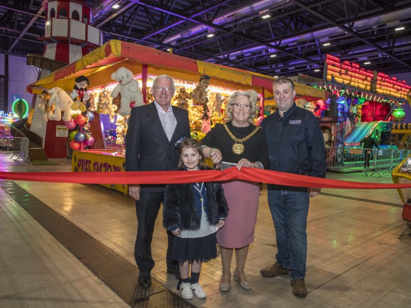 The Lord Mayor of Liverpool, Cllr Christine Banks officially opens Liverpool Indoor Funfair